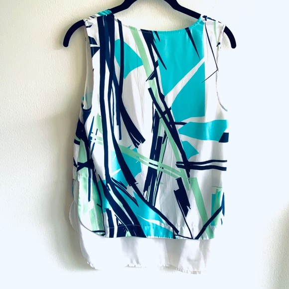 Halogen Patterned Sleeveless Blouse - Picture 3 of 3